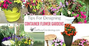 container flower gardening design tips