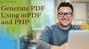 generate pdf using mpdf and php