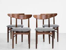 dining chairs in teak by dyrlund 1960s