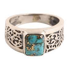 men s composite turquoise sterling