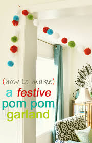 how to make a festive pom pom garland