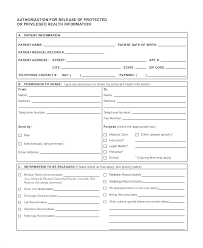 Release Of Information Form Template