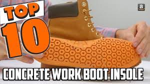 concrete work boot insole review