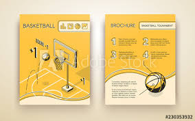 Basketball Tournament Promotional Brochure Or Advertising Flyer Line