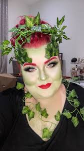 poison ivy halloween makeup look she