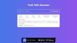 truth table generator step by step