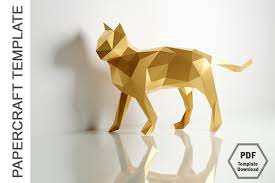 PDF TEMPLATE OF CAT PAPERCRAFT / 3D PAPERCRAFT LOWPOLY