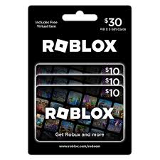 roblox 30 physical gift card includes