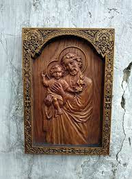 Buy Saint Joseph Carved Wooden Icon