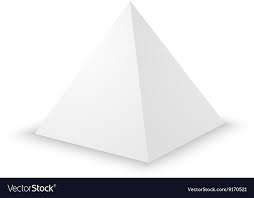 Blank White Pyramid 3d Template