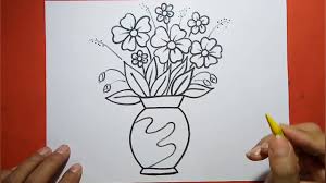 The best free pot drawing images from 1631 drawings. Easy And Simple Flower Vase Drawing Youtube