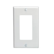 Leviton Decora 1 Gang Wall Plate White R52 80401 00w The Home Depot