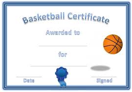 Free Basketball Certificates Templates Activity Shelter