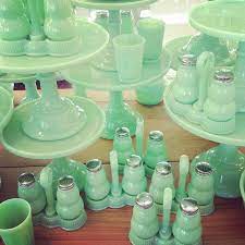 Green Milk Glass Green Glassware Milk