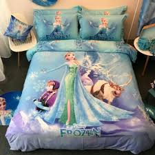 Queen Elsa Anna Quilt Cover Bed Sheet