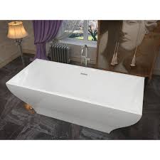 I now reside in california, but originally i am from the nj (hudson county) area. Anzzi Vision 5 9 Ft Acrylic Center Drain Non Whirlpool Flatbottom Freestanding Bathtub In Glossy White Ft Az010 The Home Depot Free Standing Bath Tub Bathtub Design Soaking Bathtubs