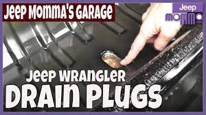 jeep wrangler drain plug how to find