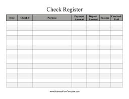 Template For Check Register Under Fontanacountryinn Com