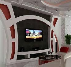Modern Gypsum Tv Wall Unit Decoration