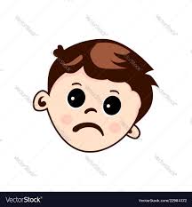 kids face cartoon sad royalty free