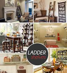 ladder shelves and display ideas