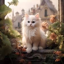 soft elegance baby white cat free stock