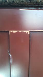 paint ling off manufactured cabinets
