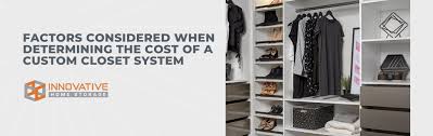 cost of a custom closet system