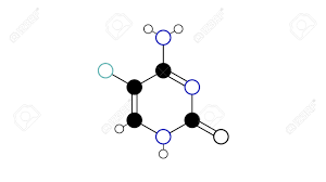 フルシトシン分子、構造化学式、ボールアンドスティックモデル、単離画像抗真菌薬の写真素材・画像素材 Image 208161180