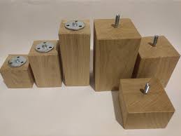 solid oak square wooden furniture legs