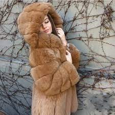 Winter Fox Faux Fur Luxury Long Coat
