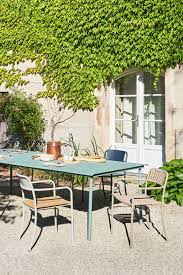 tolix patio rectangular table green
