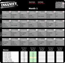 Insanity Workout Schedule Pdf Calendar Allworkoutroutines