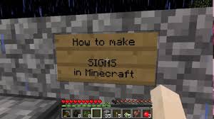 how to make a sign in minecraft you