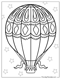 30 hot air balloon coloring pages free