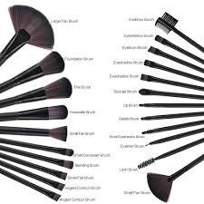 22pcs black makeup brush set soft