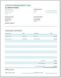 Expense Reimbursement Form Templates For Excel Word