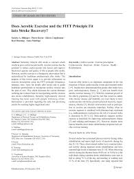 Pdf Does Aerobic Exercise And The Fitt Principle Fit Into