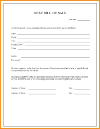Free Printable Boat Bill Of Sale Form Template Receipt And Trailer