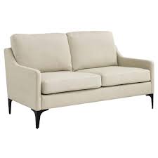 Frode Sofa With Wood Arms In Boucle