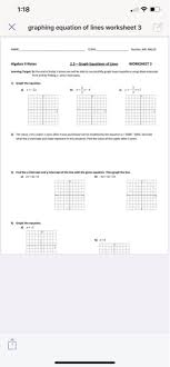 X Graphing Equation Of Lines Worksheet