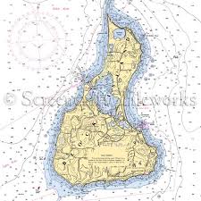 Rhode Island Block Island Nautical Chart Decor Places