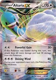 With holo rare classification, you will find this card incredibly good to have on your kid's deck, both for collection or for playing. Amazon Com Pokemon Altaria Ex 83 124 Xy Fates Collide Holo Toys Games