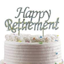 Retirement is a big moment in person's life, and the top of a cake is a small space on which to commemorate it. Jennygems Happy Retirement Cake Topper Sparkling Rhinestones With Gold Trim Retirement Party Decoration Walmart Com Walmart Com