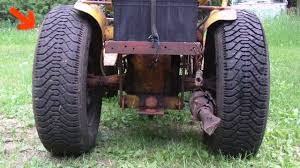 car wheels on a lawn tractor