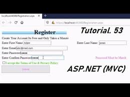 create registration form in asp net