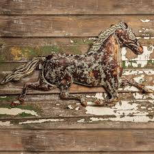 Metal Horse Wall Hanging Antique