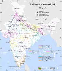 railway network map maps of india