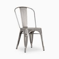 tolix style metal dining chair