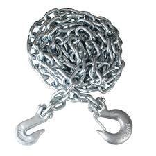 3 8 In X 14 Ft Grade 43 Zinc Plated Steel Logging Chain With Hooks